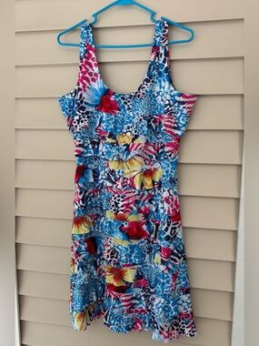 Tango Mango Floral Cha Cha Ruffle Dress - Size XL